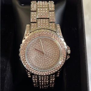 Sparkly Swarovski Pink Crystal Watch